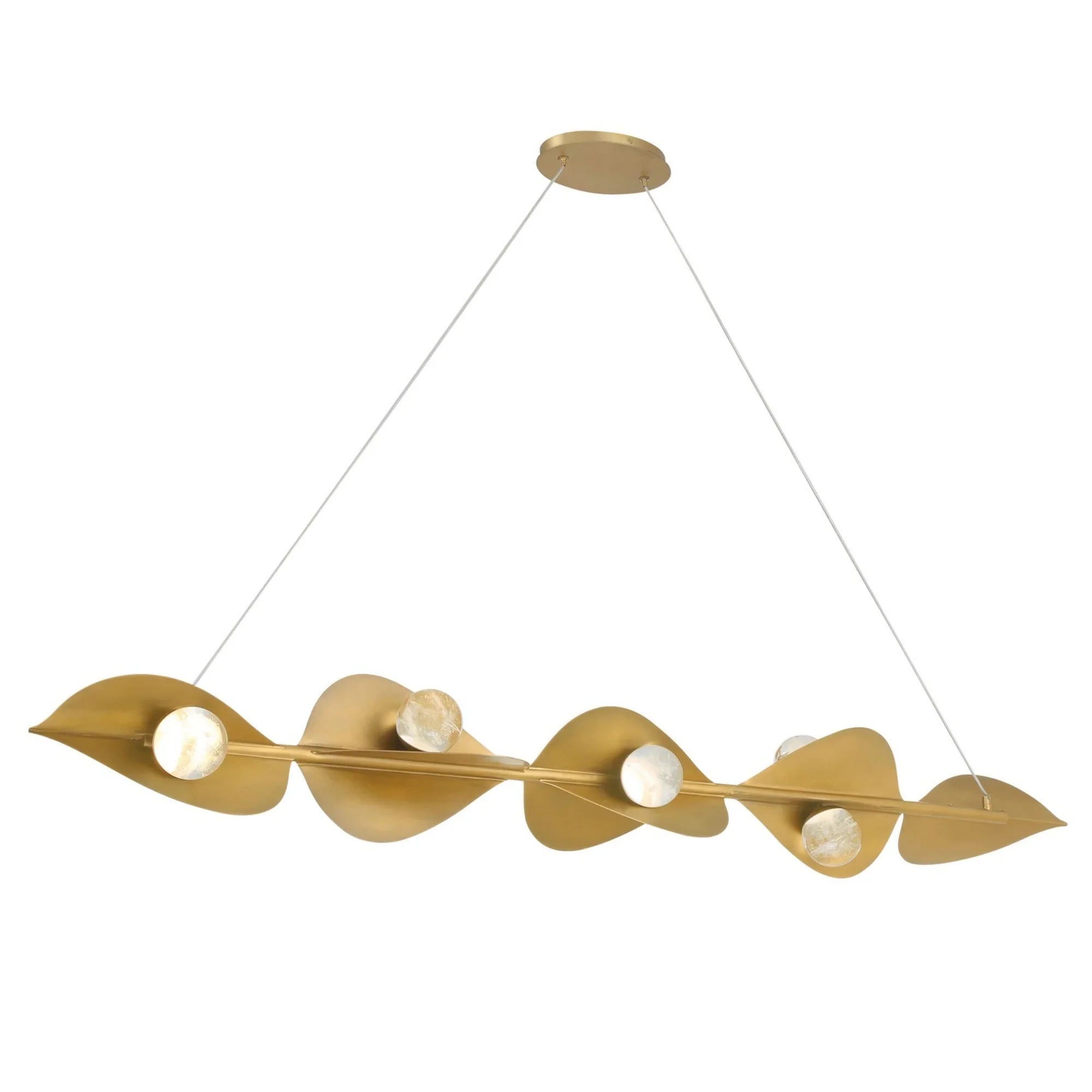 Pod 62" LED Island Light, Legacy Brass Finish - Bees Lighting