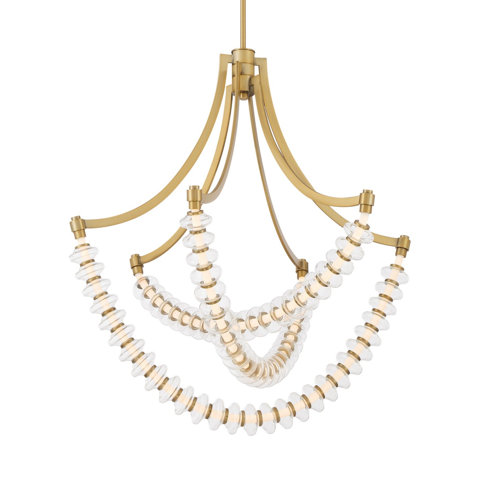 Pearl 30" LED Chandelier, Legacy Brass Finish - Bees Lighting
