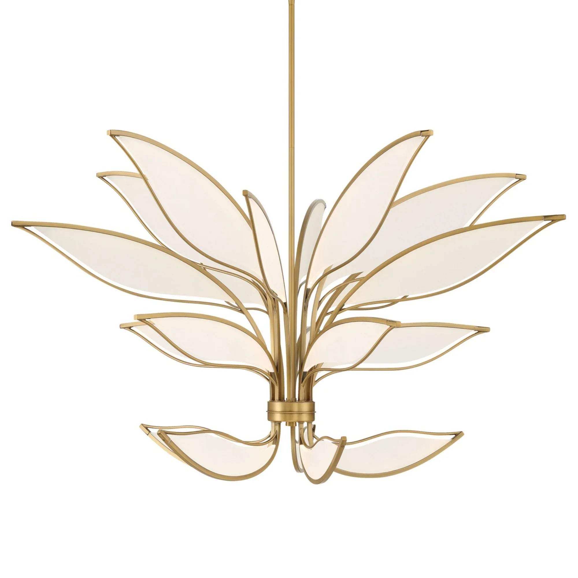 Papilio 46" LED Chandelier, Legacy Brass Finish - Bees Lighting