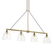 Sommersby 46" 4-Light Island Light, Legacy Brass & Matte Coal Finish - Bees Lighting
