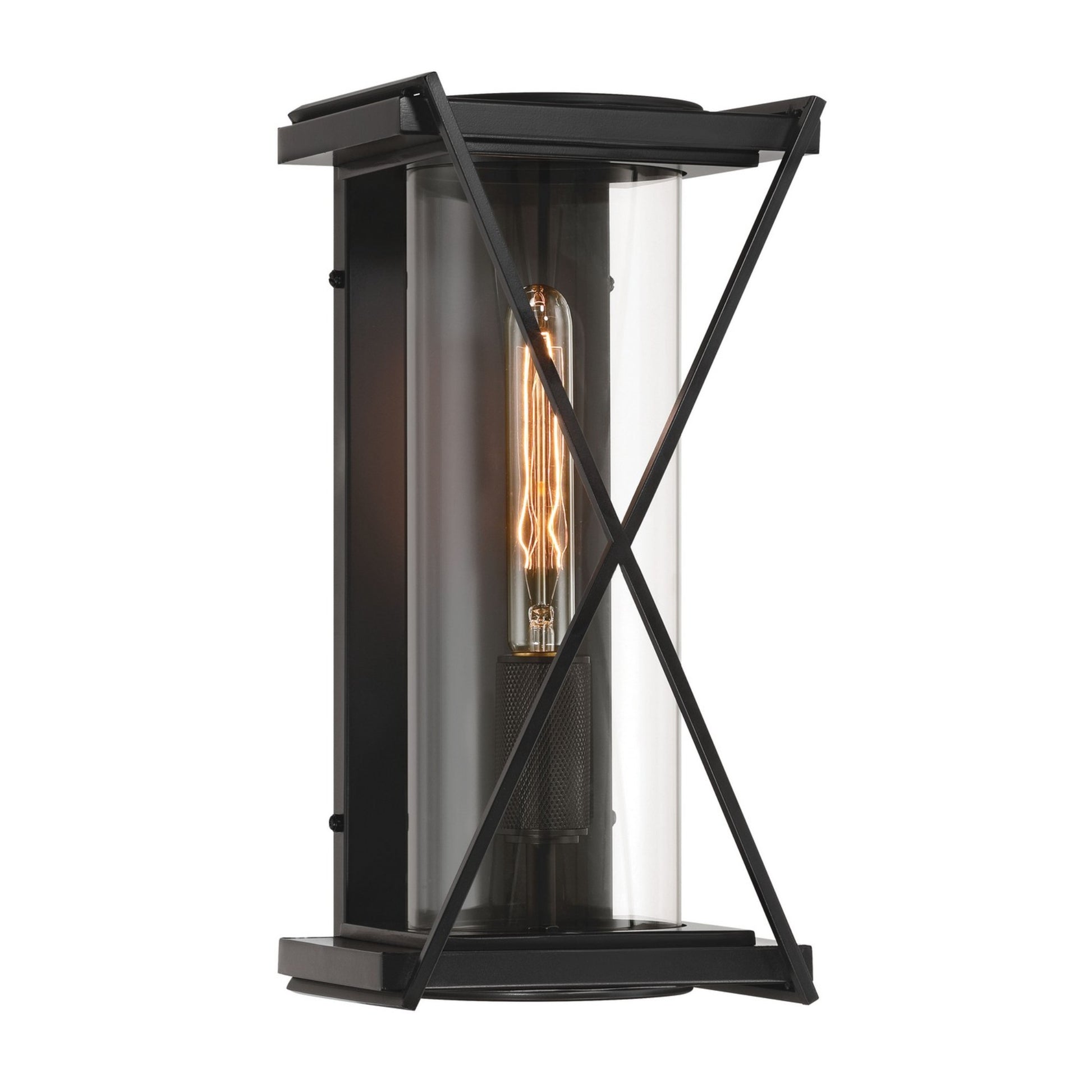 Rockhill 16" Outdoor Wall Sconce, Dark Matte Black Finish - Bees Lighting