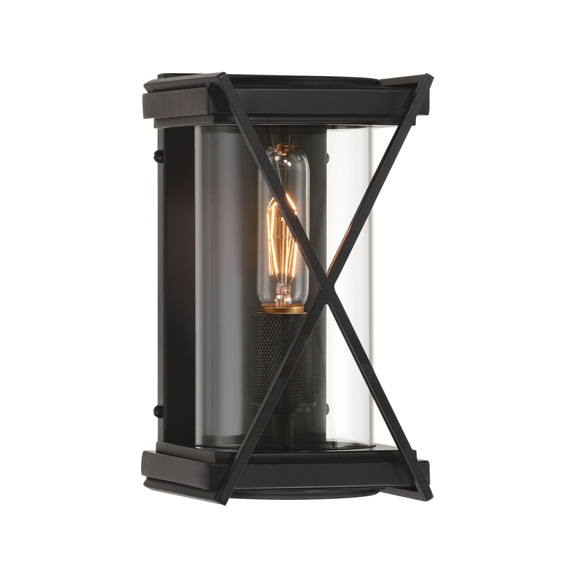 Rockhill 11" Outdoor Wall Sconce, Dark Matte Black Finish - Bees Lighting