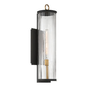 Cara 28" Outdoor Wall Sconce, Legacy Brass & Black Finish - Bees Lighting