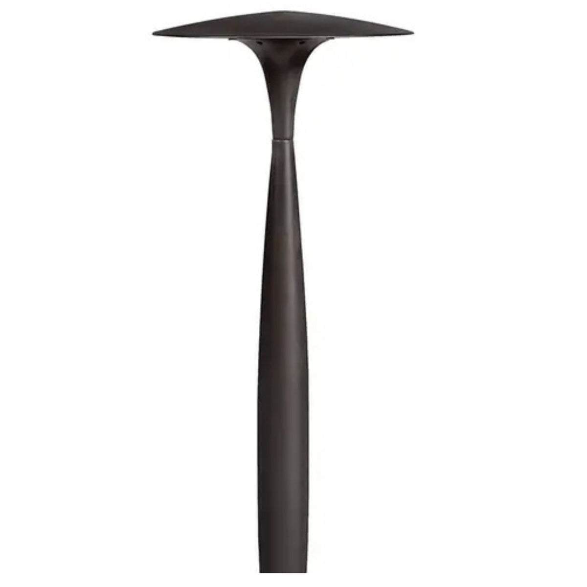 Bronze integrated LED path light with broad roof diffuser