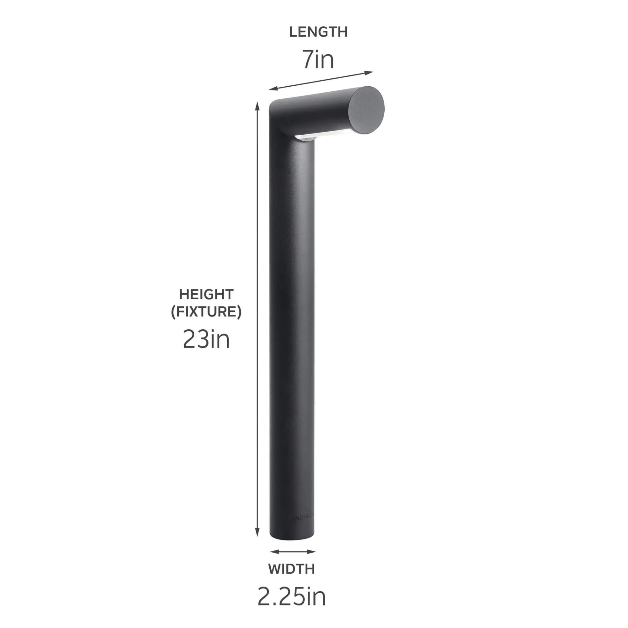 Kichler Tube 23" Path Light in Textured Black