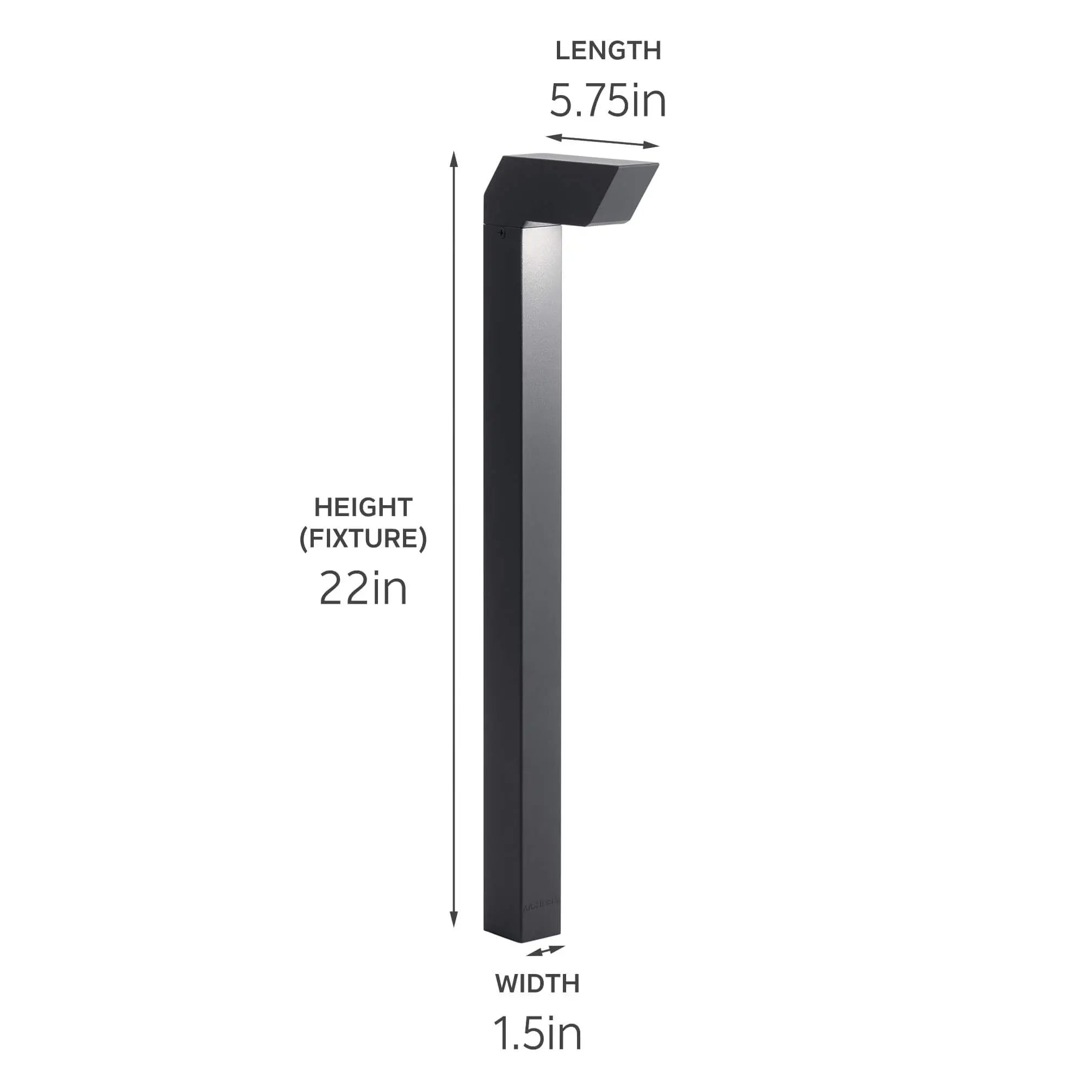 LED Right Angle Path Light, Textured Black - Bees Lighting