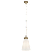 Marsailli 12" Pendant, Champagne Bronze Finish, Opal Glass - Bees Lighting