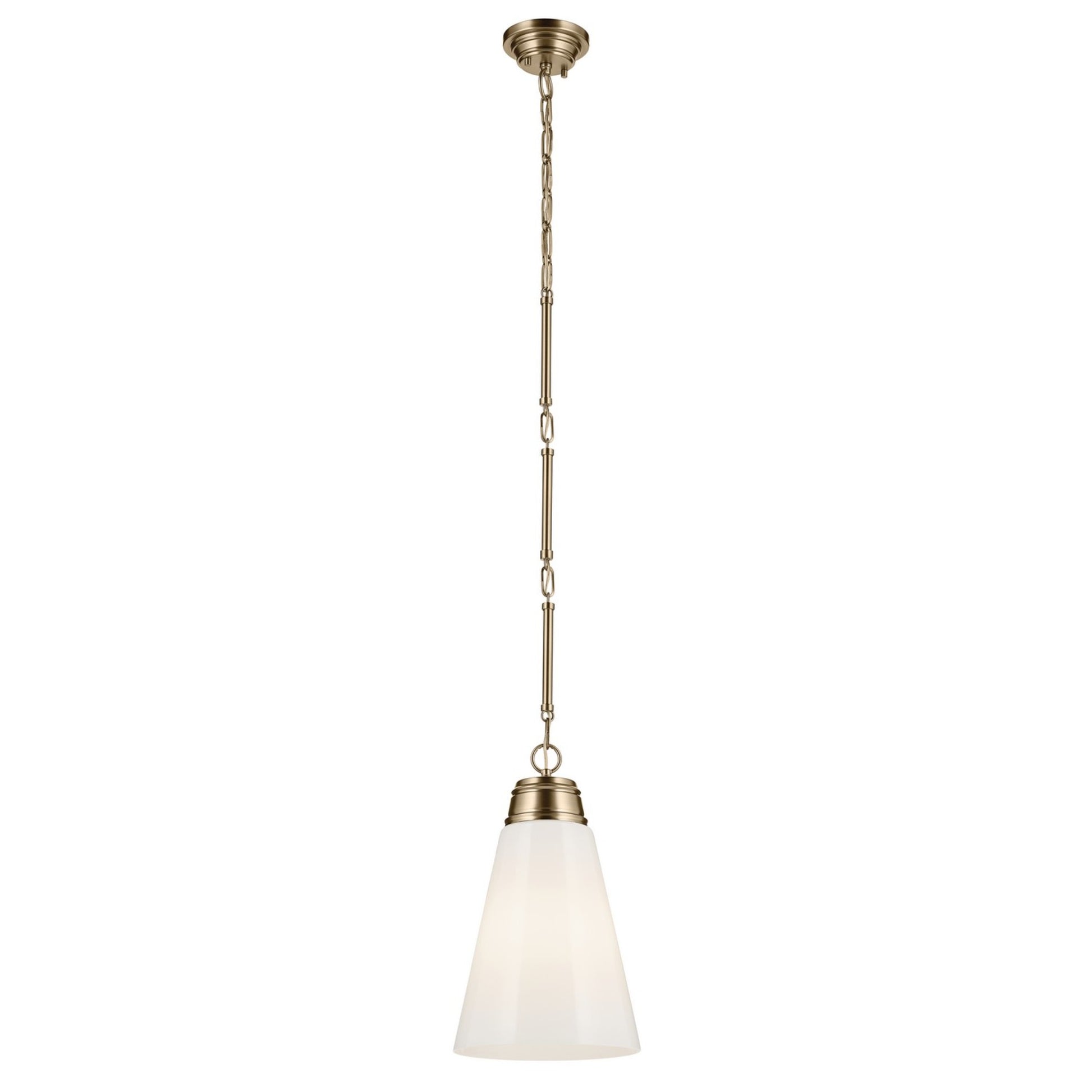Marsailli 12" Pendant, Champagne Bronze Finish, Opal Glass - Bees Lighting