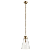 Marsailli 12" Pendant, Champagne Bronze Finish, Clear Glass - Bees Lighting