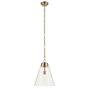 Marsailli 16" Pendant, Champagne Bronze Finish, Clear Glass - Bees Lighting