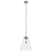Marsailli 16" Pendant, Polished Nickel Finish, Clear Glass - Bees Lighting