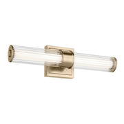 Laurene 19" LED Linear Bath Vanity, Champagne Bronze Finish, Fluted Glass - Bees Lighting