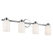 Shae 32" 4-Light Bath Vanity Light, Chrome Finish - Bees Lighting