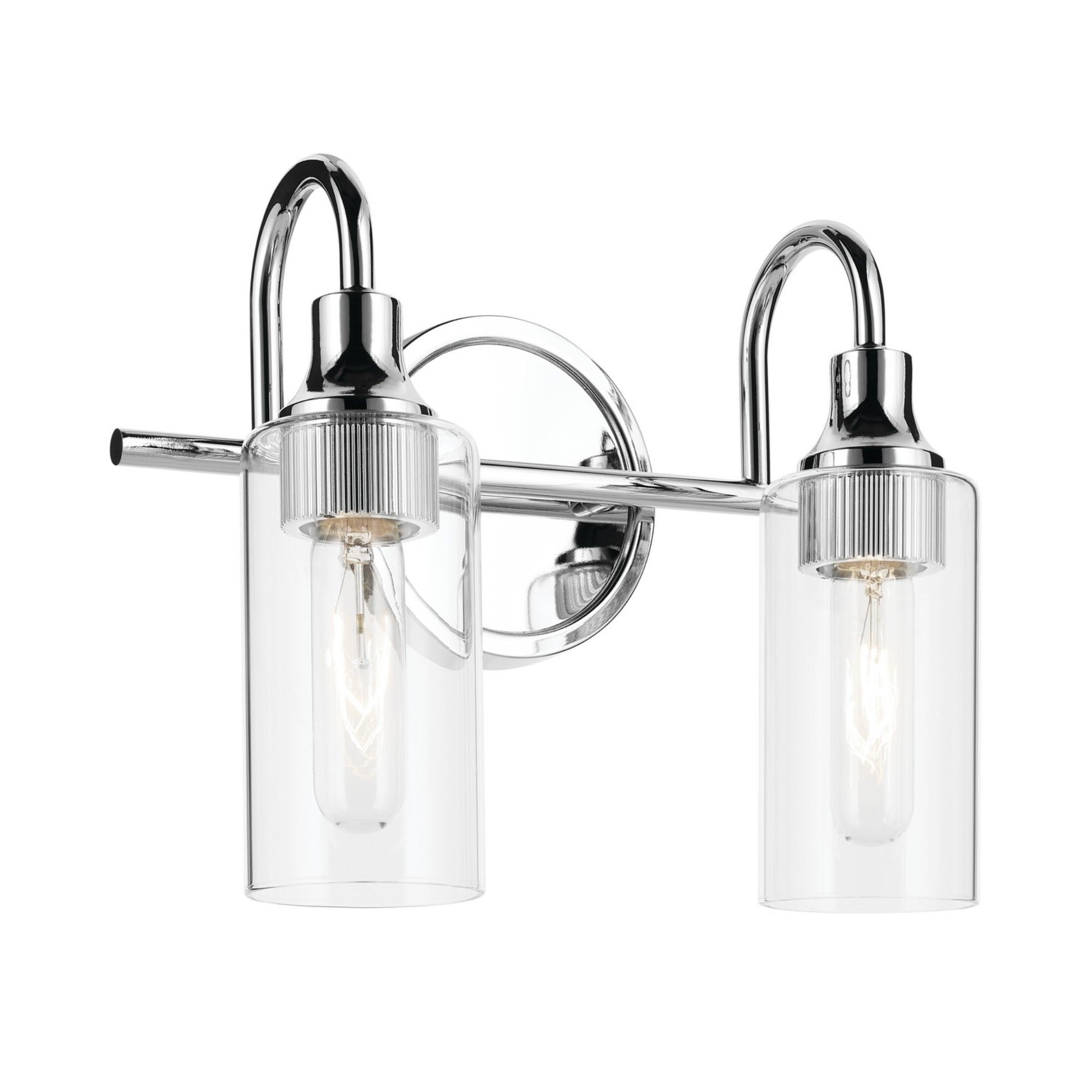 Kavi 13" 2-Light Bath Vanity Light, Chrome Finish - Bees Lighting