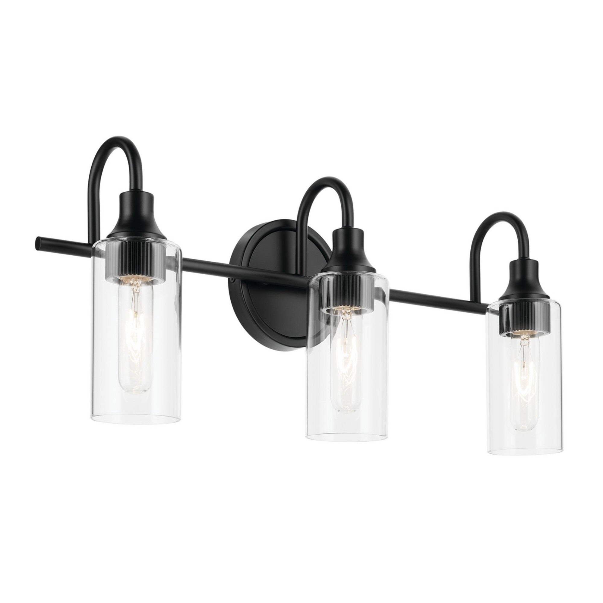 Kavi 23" 3-Light Bath Vanity Light, Black Finish - Bees Lighting