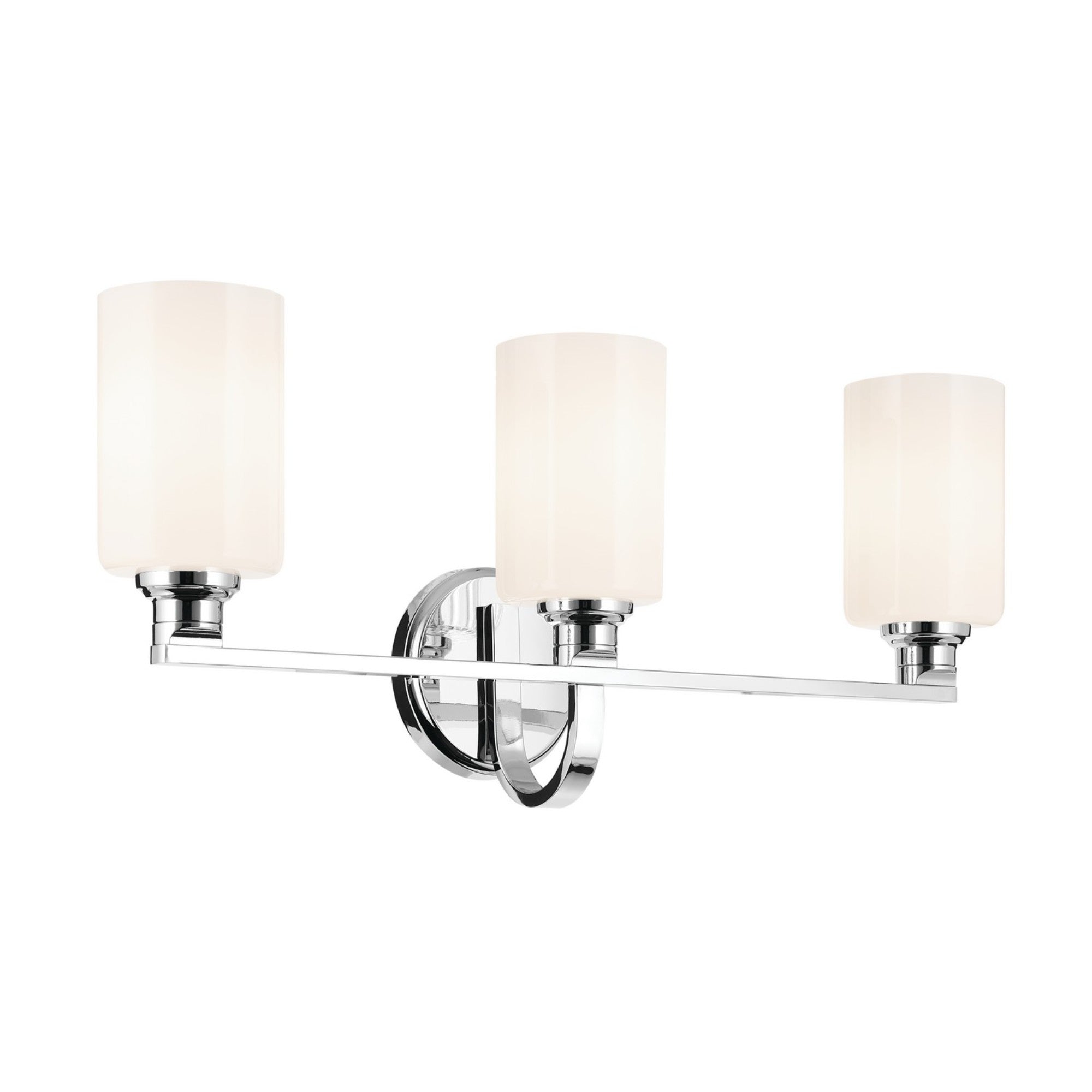 Gioe 24" 3-Light Bath Vanity Light, Chrome Finish Etched Glass - Bees Lighting