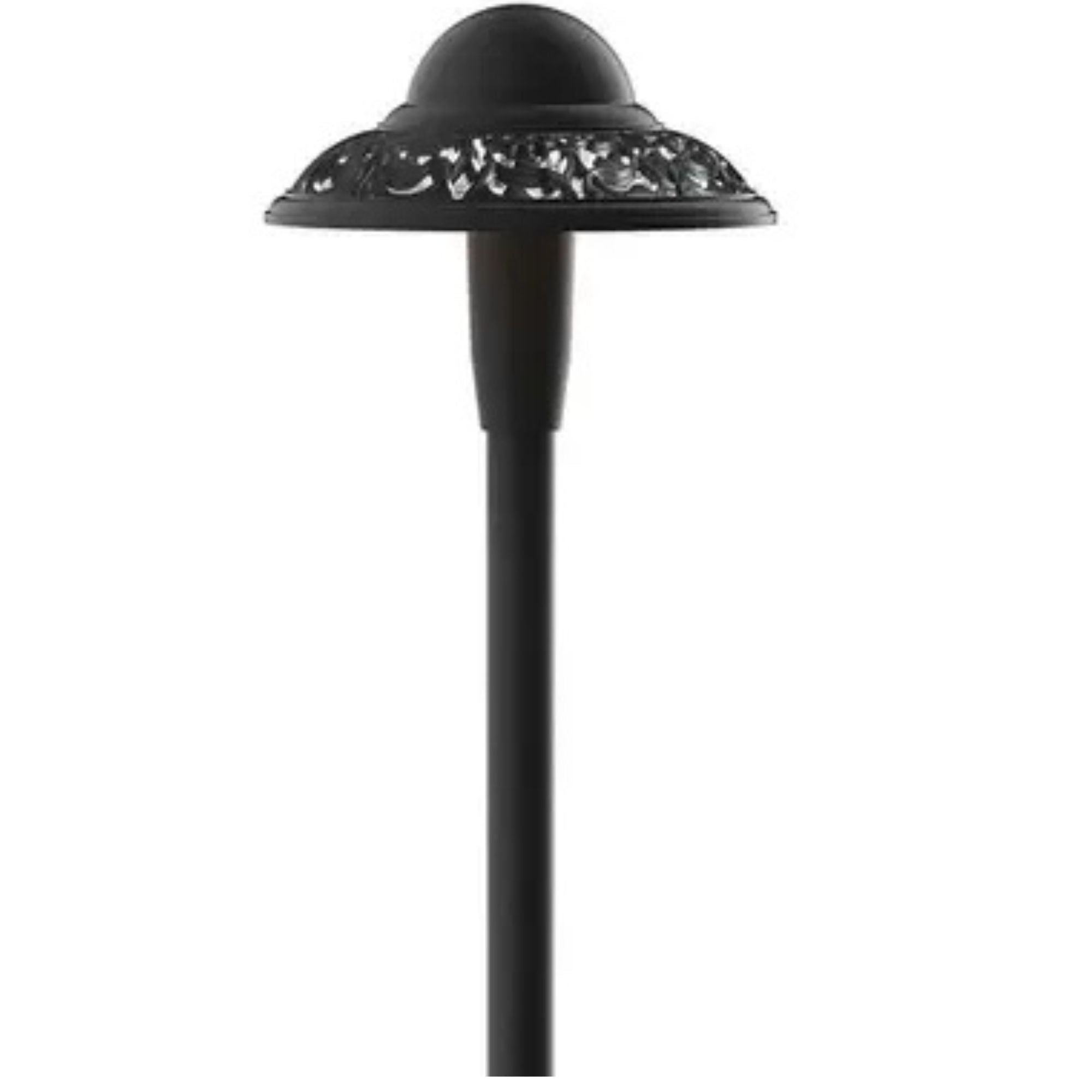 Pierced Dome 3000K LED Path Light, Textured Black