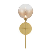 Iissa 19" LED Wall Sconce, Gold Finish with Amber Glass - Bees Lighting
