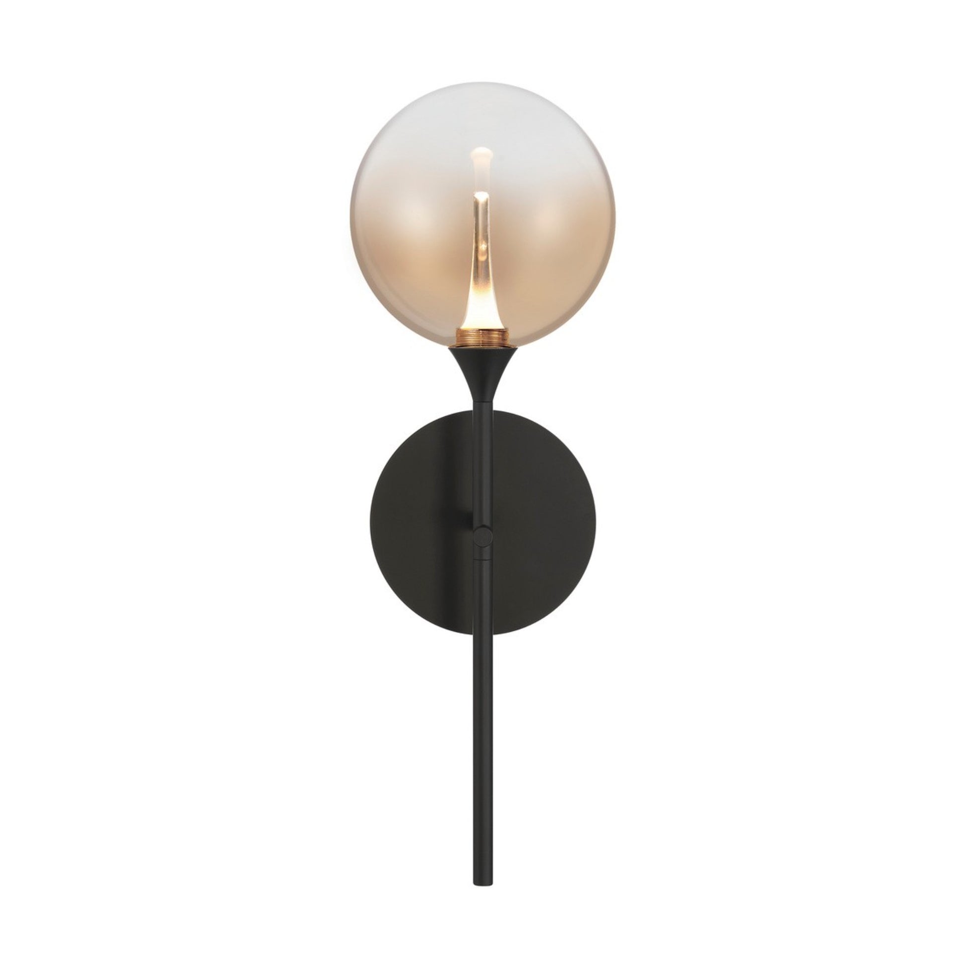 Iissa 19" LED Wall Sconce, Black Finish with Clear Glass - Bees Lighting