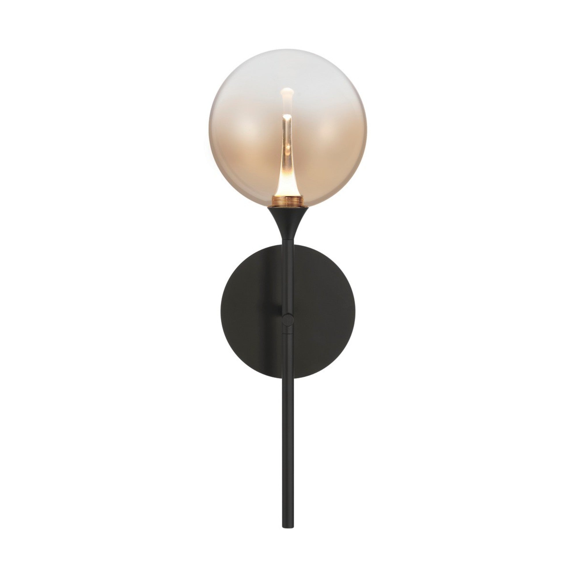 Iissa 19" LED Wall Sconce, Black Finish with Clear Glass - Bees Lighting