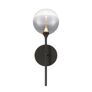 Iissa 19" LED Wall Sconce, Black Finish with Smoked Glass - Bees Lighting