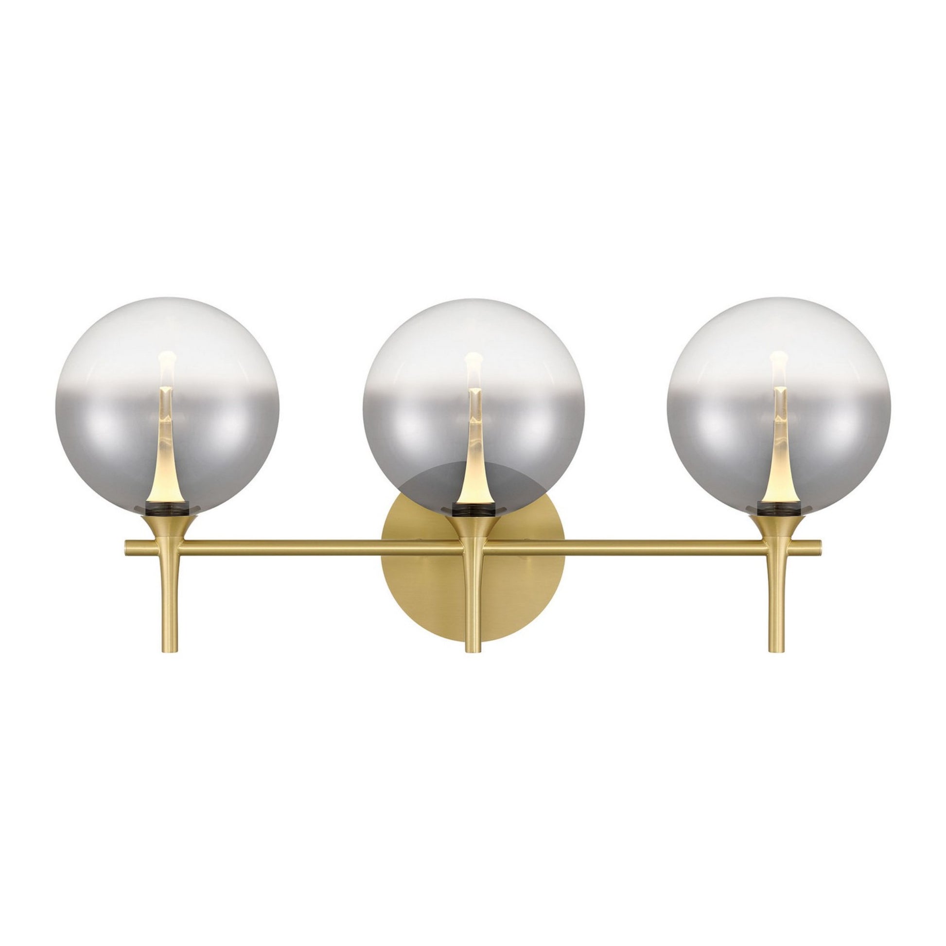 Iissa 3-Light 24" LED Vanity, Gold Finish with Smoked Glass - Bees Lighting