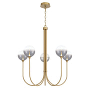 Iissa 5-Light 34" LED Chandelier, Gold Finish with Smoked Glass - Bees Lighting