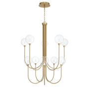 Iissa 10-Light 40" LED Grand Chandelier, Gold Finish with Clear Glass - Bees Lighting