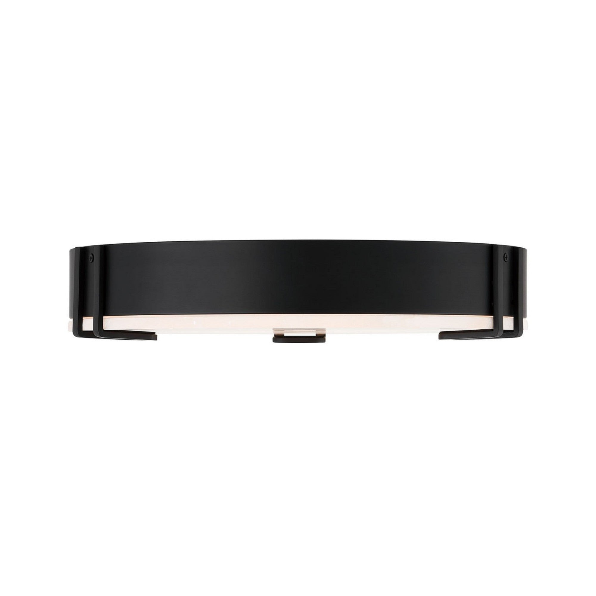 Noga 16" LED Flush Mount, Black Finish - Bees Lighting