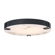 Noga 22" LED Flush Mount, Black Finish - Bees Lighting