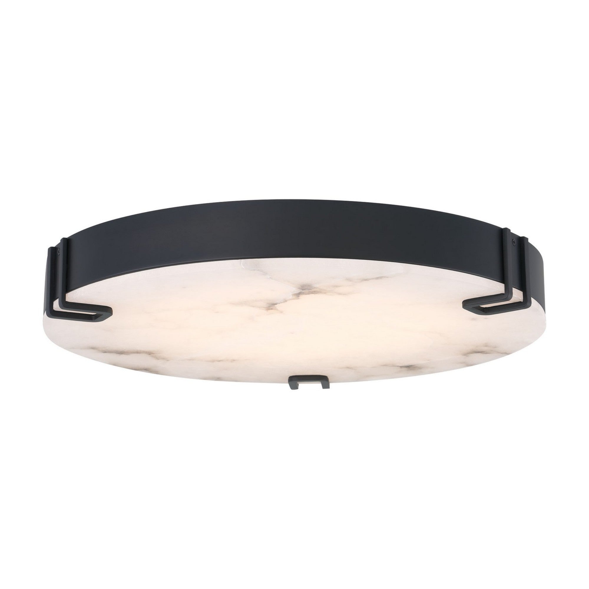 Noga 22" LED Flush Mount, Black Finish - Bees Lighting