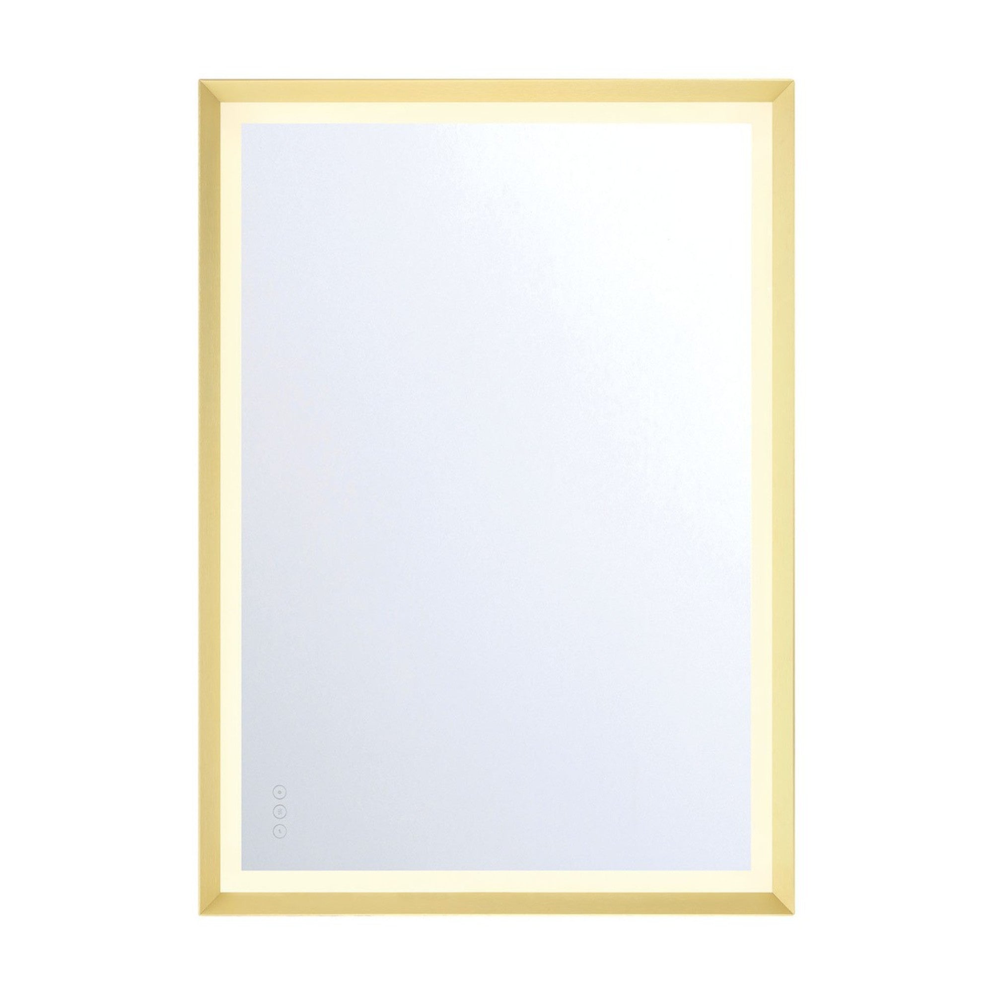 Artell 42" Rectangular LED Mirror, Gold Finish - Bees Lighting
