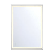 Artell 42" Rectangular LED Mirror, Silver Finish - Bees Lighting