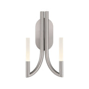 Olette 2-Light 17" LED Wall Sconce, Nickel Finish - Bees Lighting