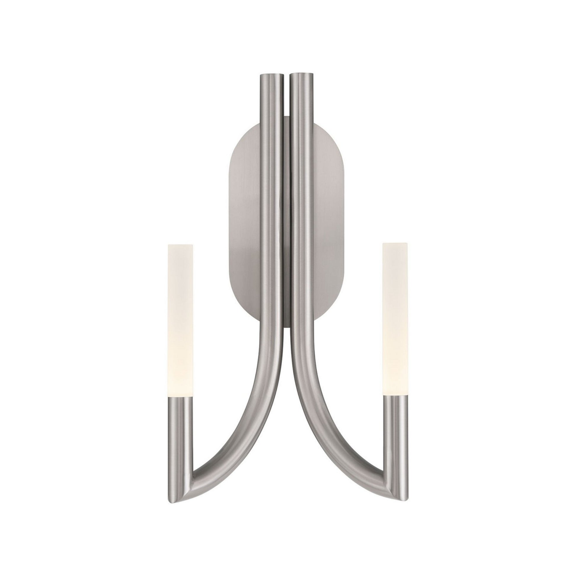 Olette 2-Light 17" LED Wall Sconce, Nickel Finish - Bees Lighting