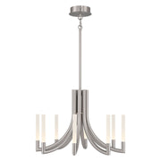 Olette 8-Light 24" LED Chandelier, Brushed Nickel Finish - Bees Lighting