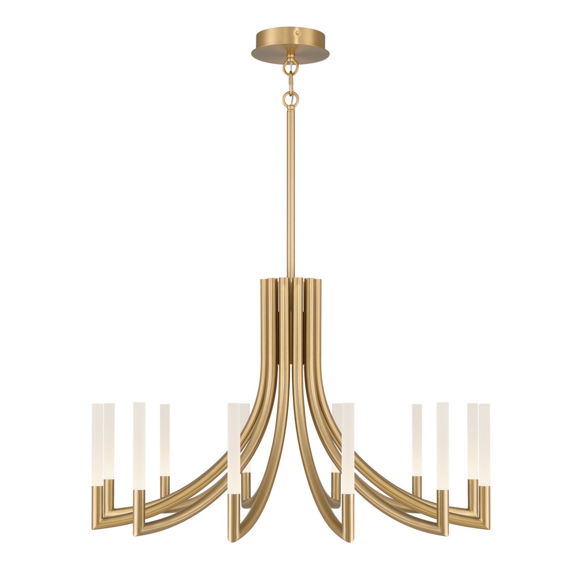 Olette 12-Light 36" LED Chandelier, Gold Finish - Bees Lighting