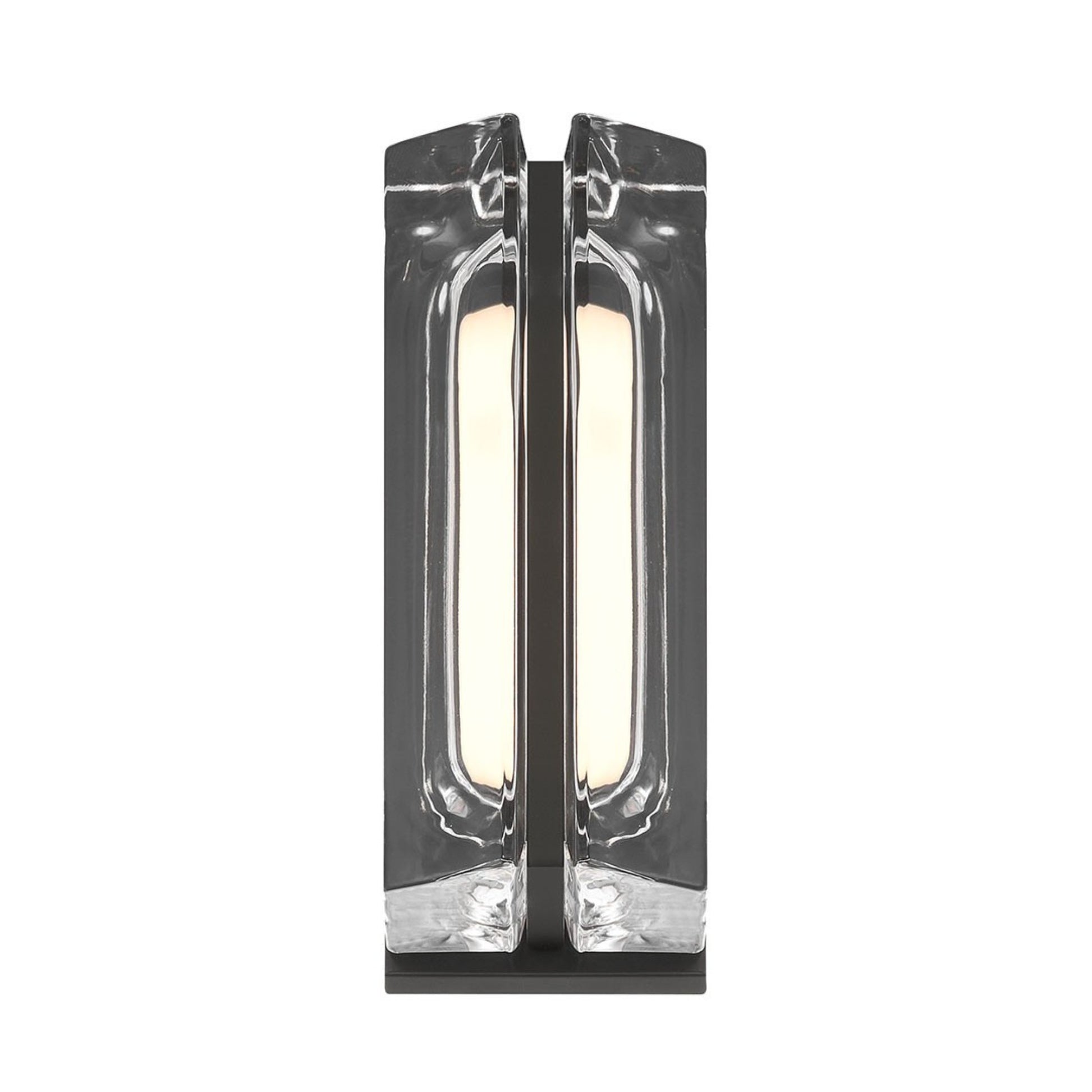 Langferd 12" LED Outdoor Wall Sconce, Black Finish - Bees Lighting