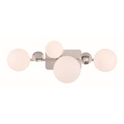 Vine 4-Light 28" LED Vanity, Nickel Finish - Bees Lighting