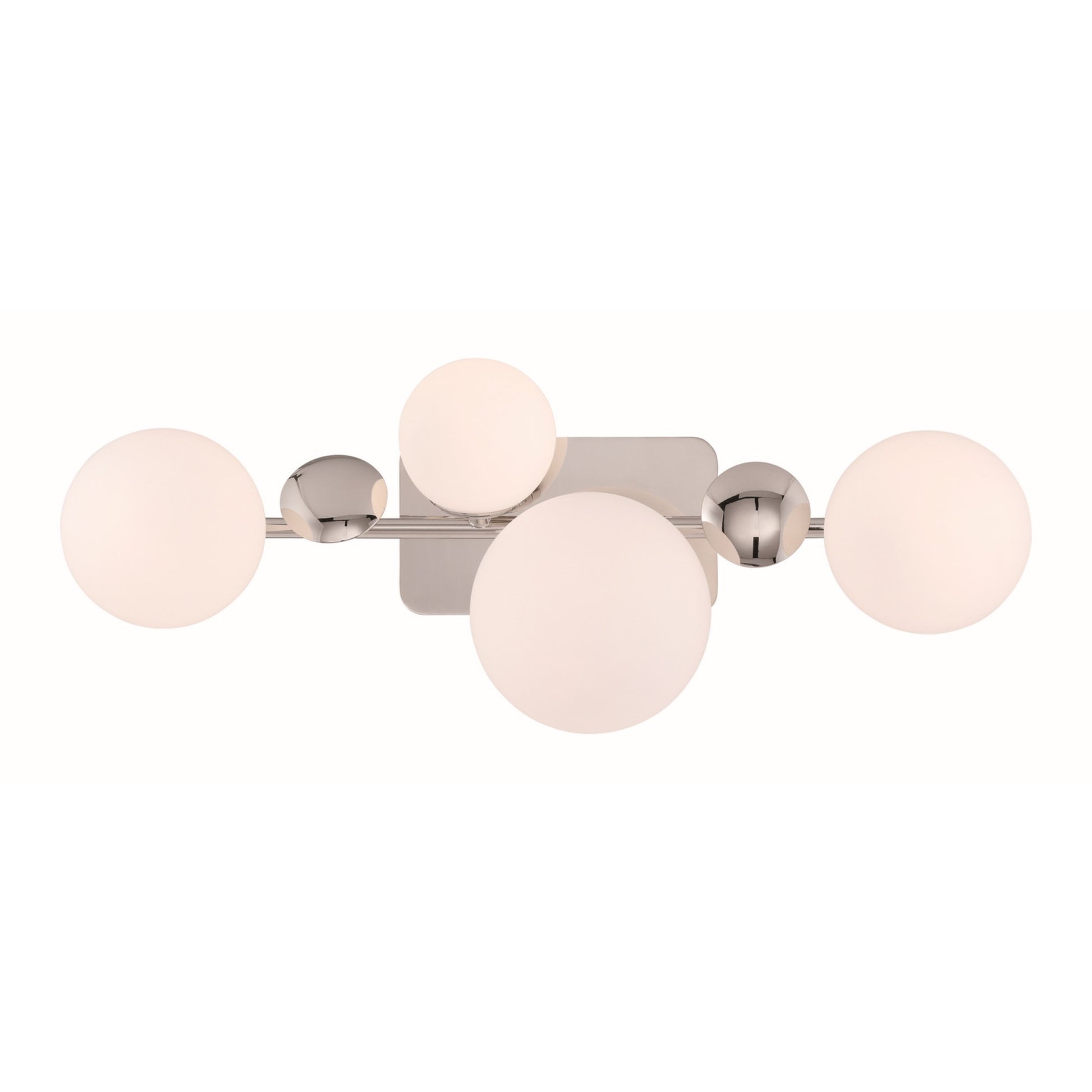 Vine 4-Light 28" LED Vanity, Nickel Finish - Bees Lighting