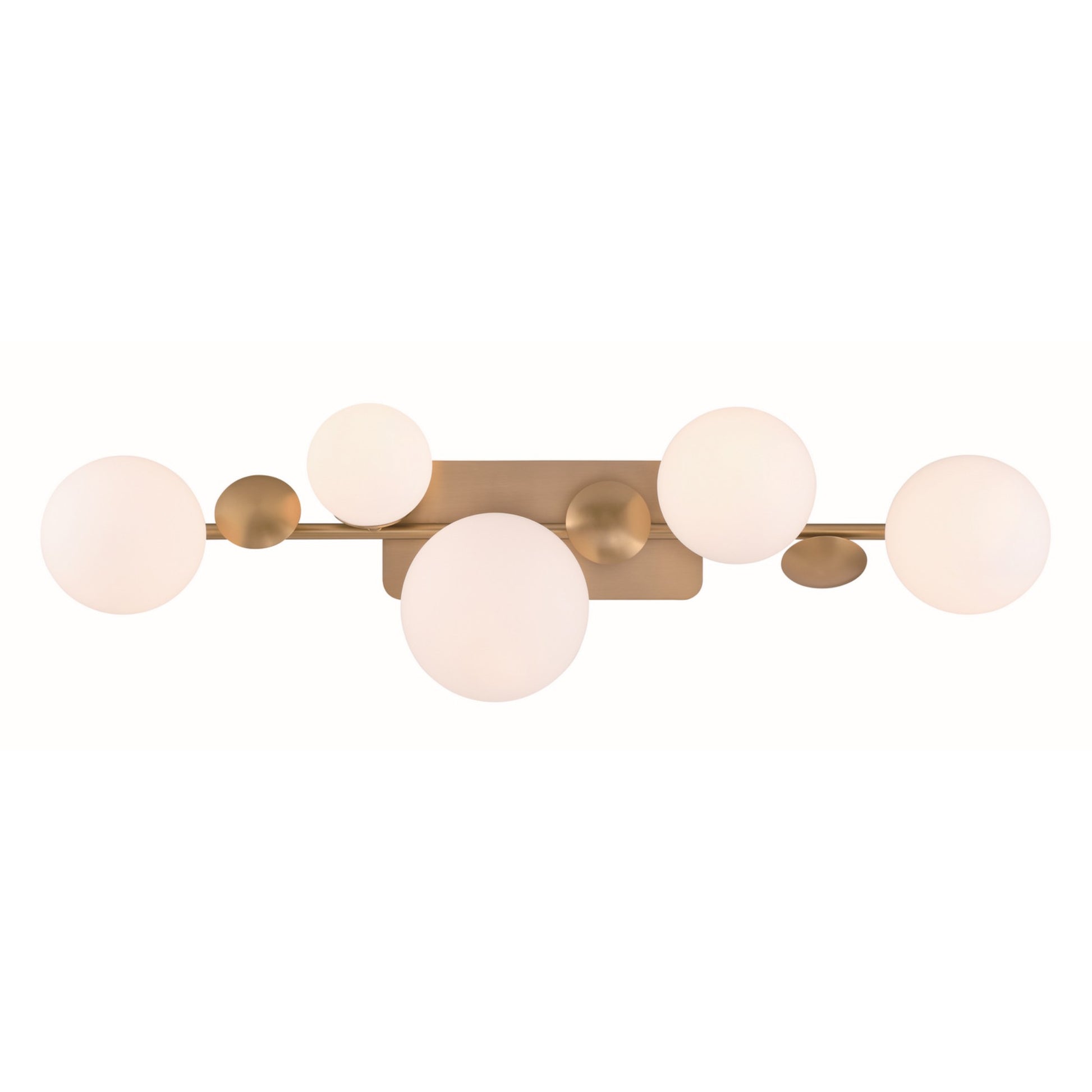 Vine 5-Light 36" LED Vanity, Gold Finish - Bees Lighting