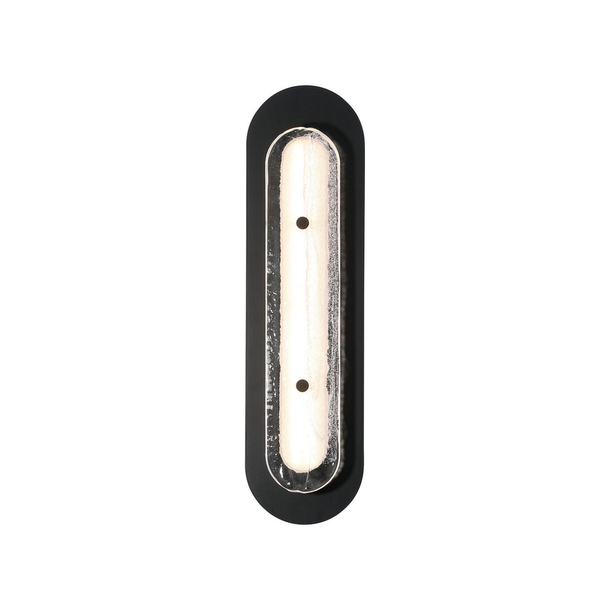 Tramore 22" LED Outdoor Wall Sconce, Black Finish with Silver Glass - Bees Lighting