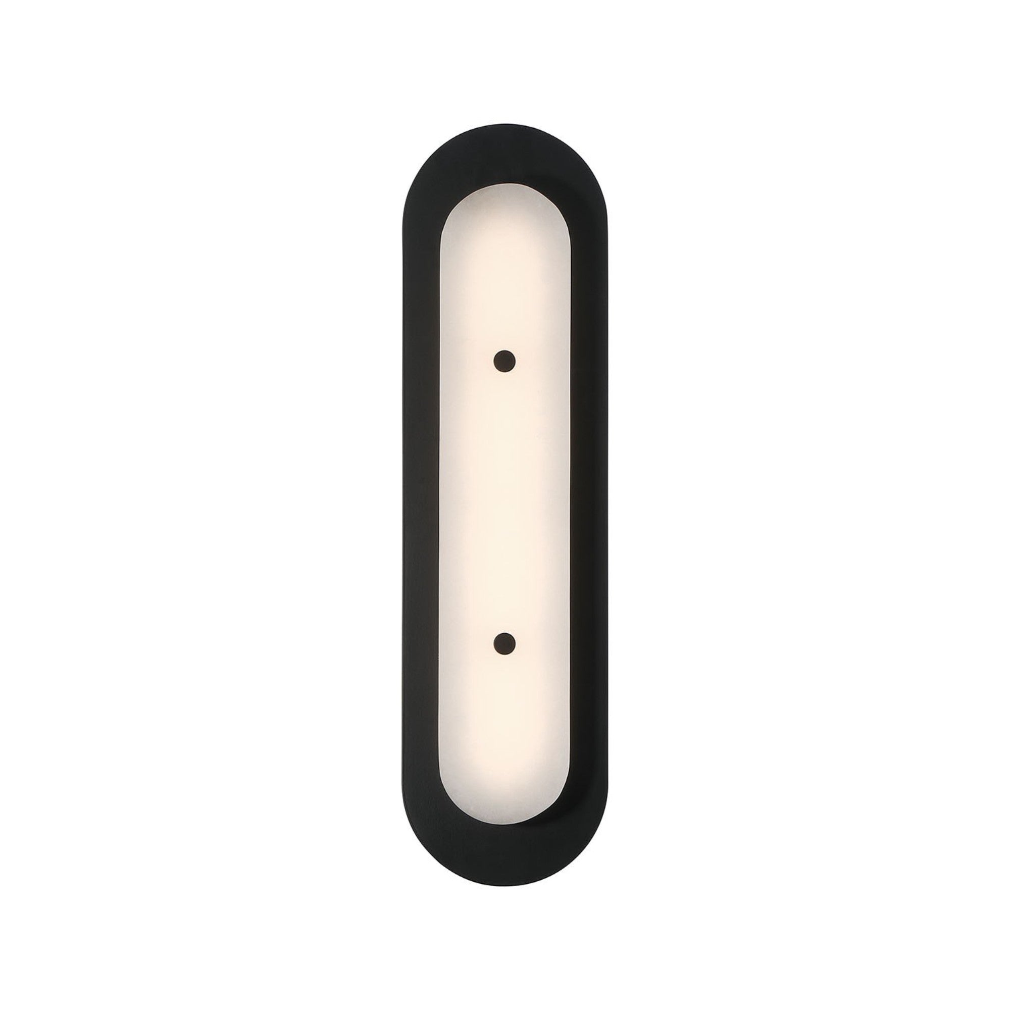 Tramore 22" LED Outdoor Wall Sconce, Black Finish with Alabaster Glass - Bees Lighting
