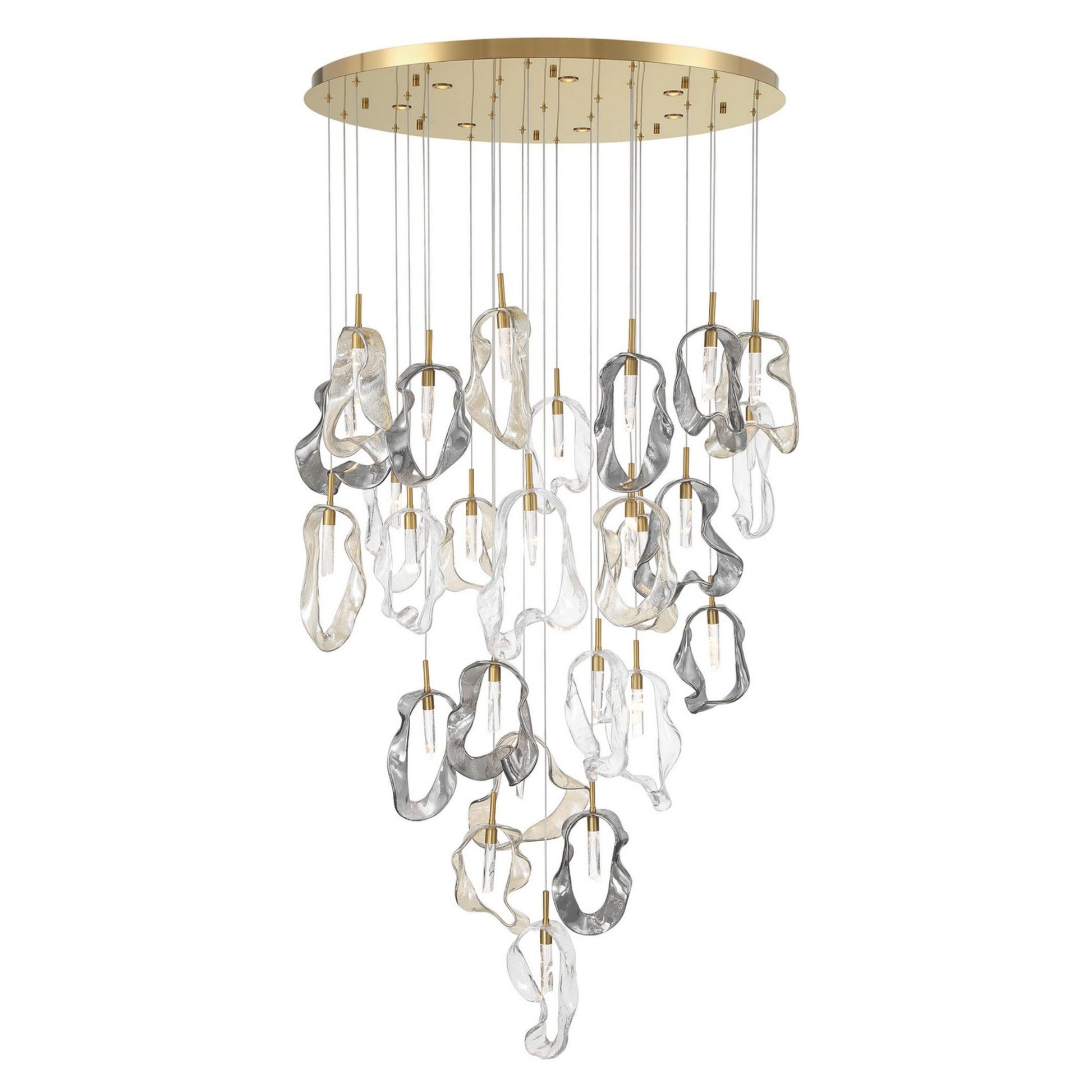 Norah 26-Light 39" LED Grand Chandelier, Gold Finish - Bees Lighting