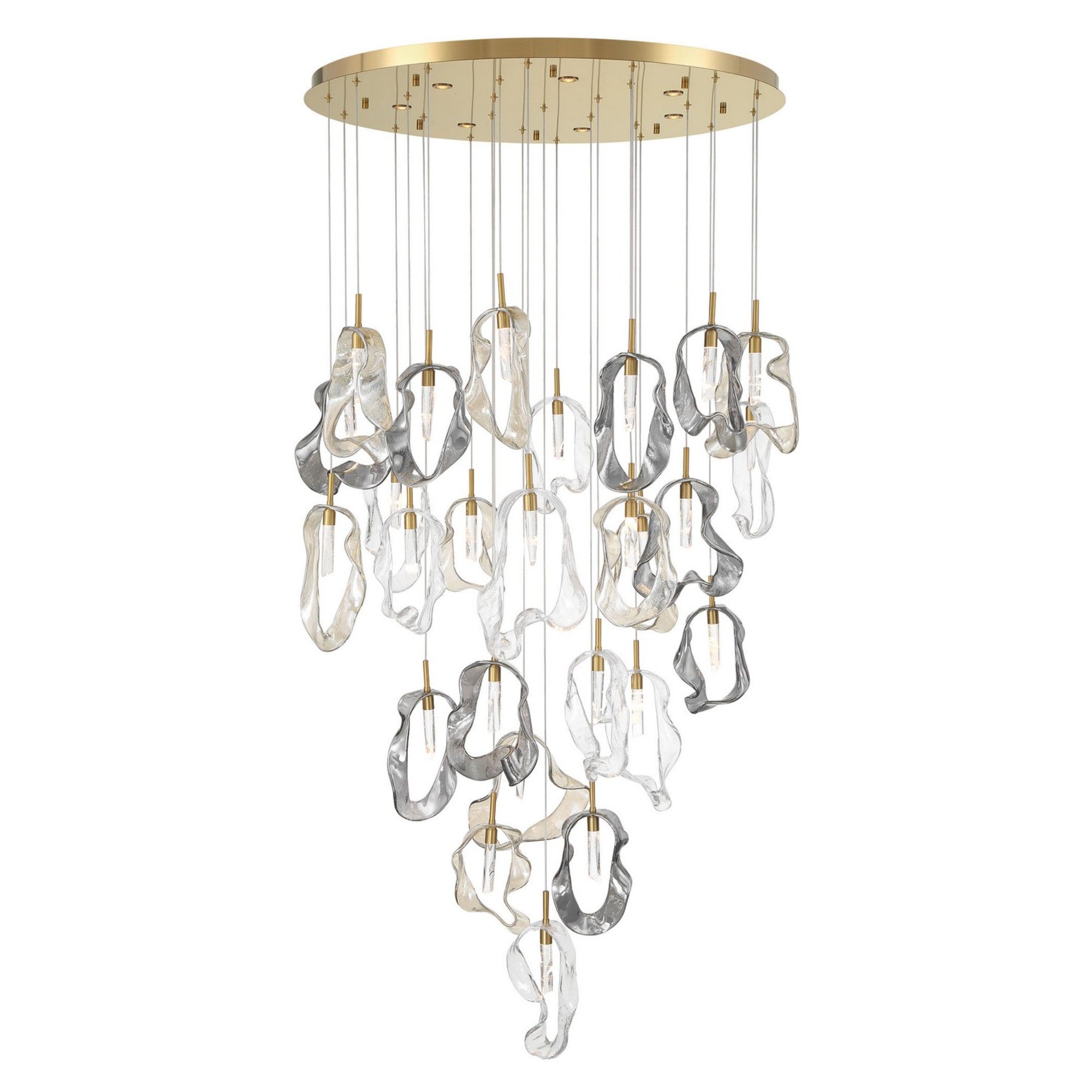 Norah 26-Light 39" LED Grand Chandelier, Gold Finish - Bees Lighting