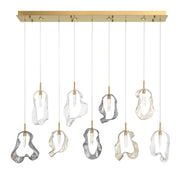 Norah 9-Light 51" LED Linear Chandelier, Gold Finish - Bees Lighting
