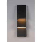 Nanton 2-Light 19" LED Outdoor Wall Sconce, Black Finish - Bees Lighting