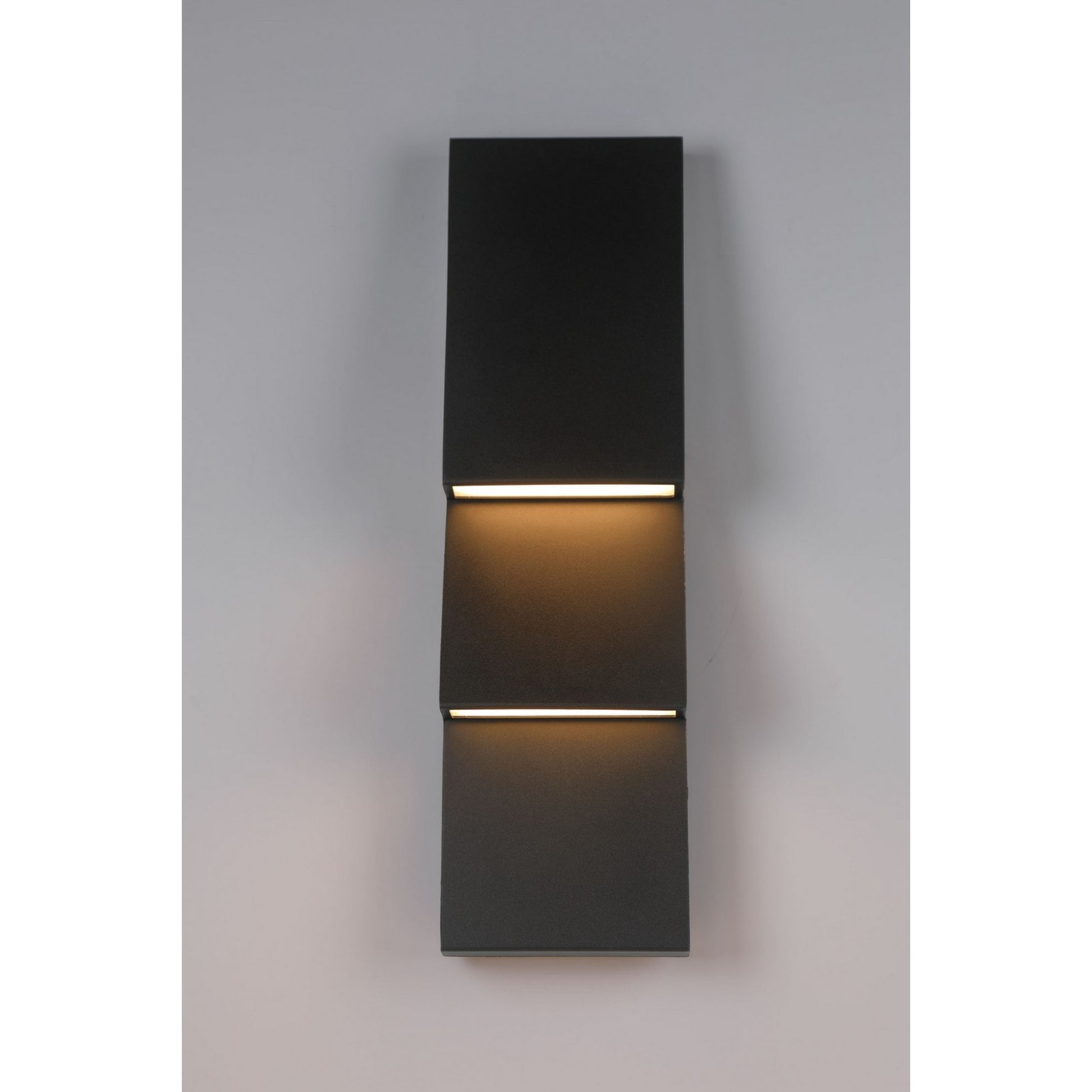 Nanton 2-Light 19" LED Outdoor Wall Sconce, Black Finish - Bees Lighting