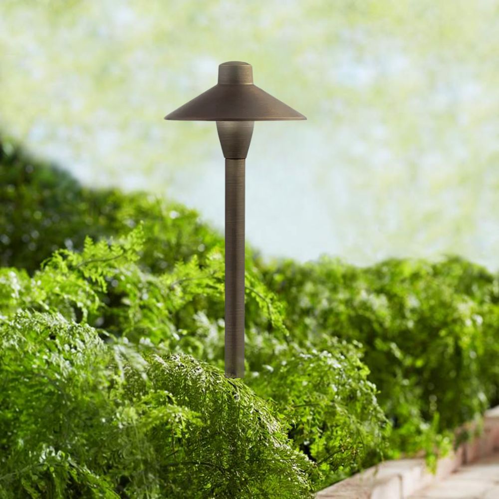 Traditional LED Integrated Path Light, 3000K, Centennial Brass