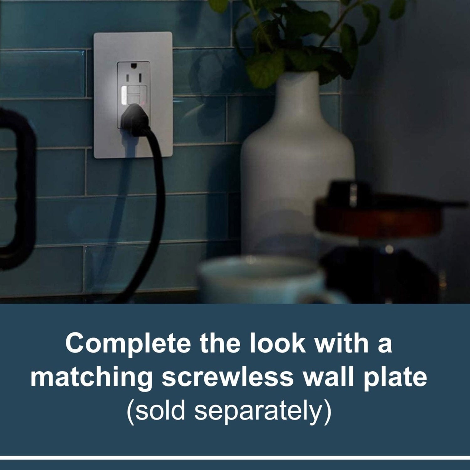 radiant Tamper-Resistant 15A GFCI Receptacle with Night Light, Ivory - Bees Lighting